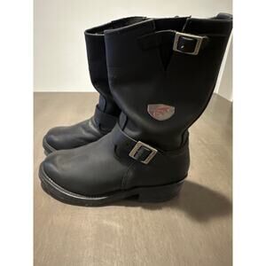 Red Wing 968 Engineer Leather Boots Size 10 1/2 Soft Toe Made in USA